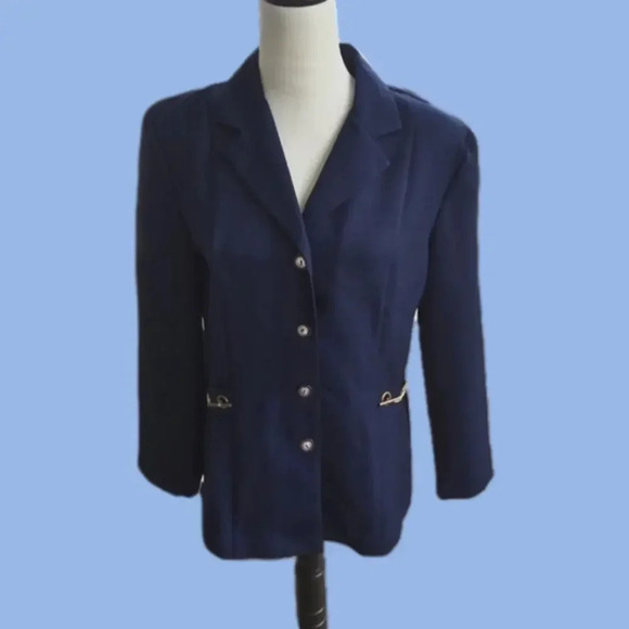 Periwinkle brand Blazer with lining Navy Blue Size 10 - Picture 1 of 8